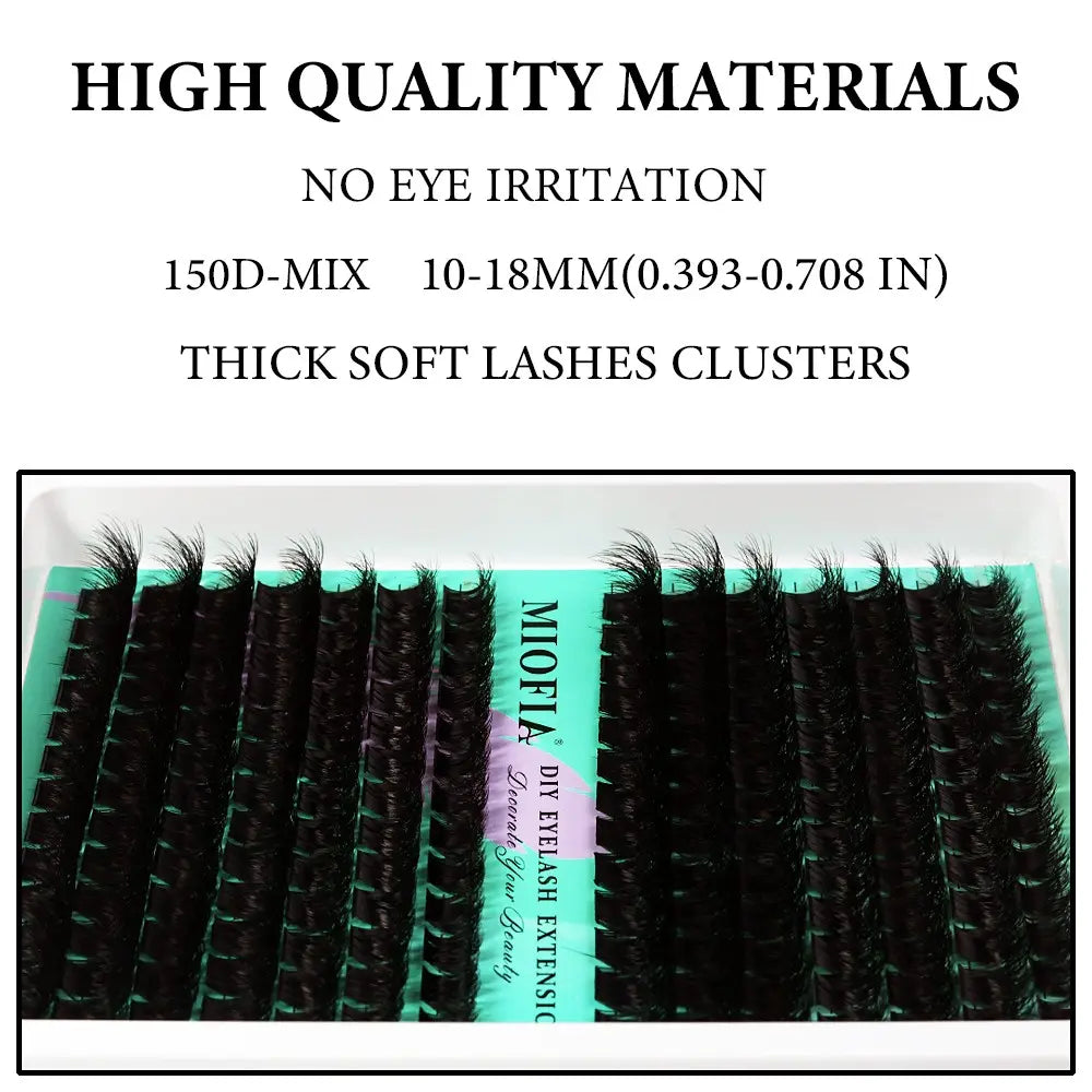 DIY Eyelash Extension Kit, Eyelashes Extension Set, 150D Single Root Lashes, Includes Lash Glue, Bond & Sealer, Remover, Tweezers & Mascara Brush, Reusable, Perfect for Beginners