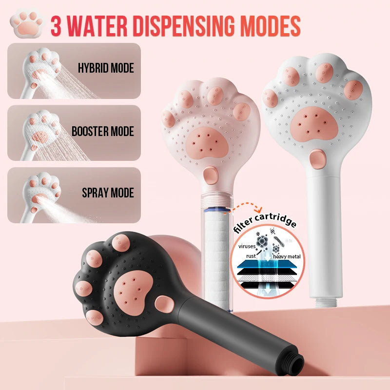 3 Modes High Pressure Shower Head, Water Saving,Adjustable Showerhead Sprayer Home Bathroom Accessories