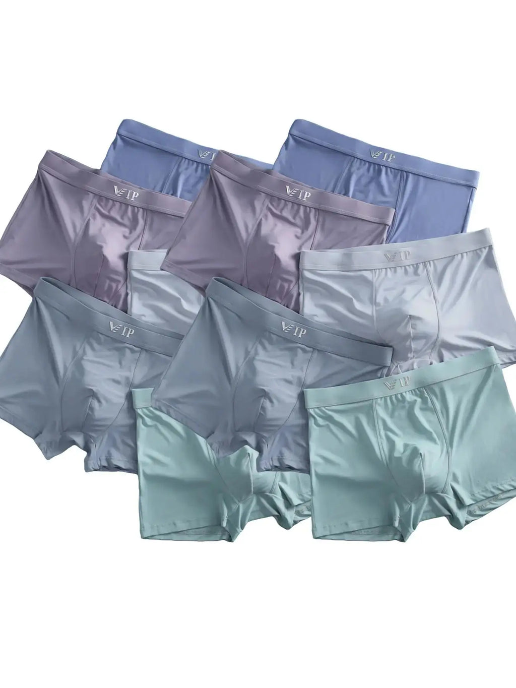 Men'S "VIP" Letter Solid Breathable Boxer Briefs, Regular Fit Casual Stylish Panties, Fashion Comfortable Underwear Set, Summer Outfits 2024