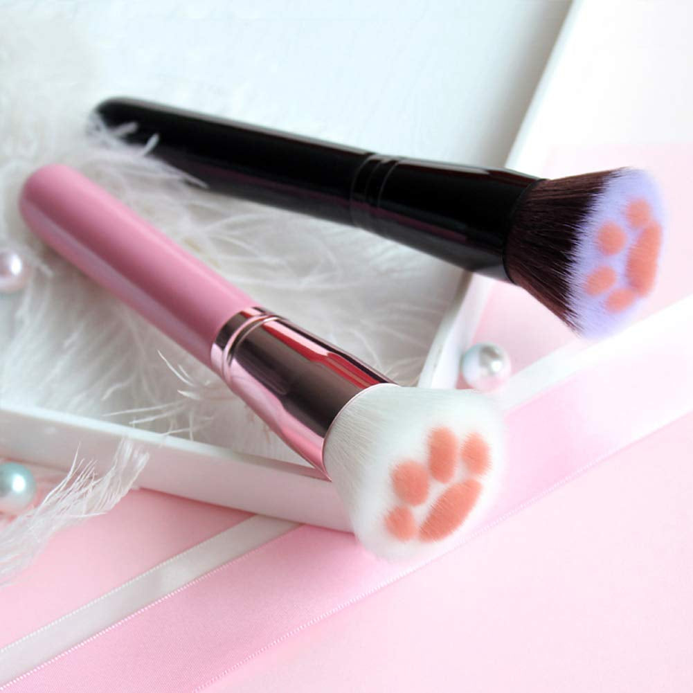 1 Pack Unique and Cute Cat'S Paw Makeup Brush, Multifunctional Soft Fiber Loose Powder Brush and Blush Brush, Used for Facial Powder, Blush, Shadow and Contour Makeup (Pink)