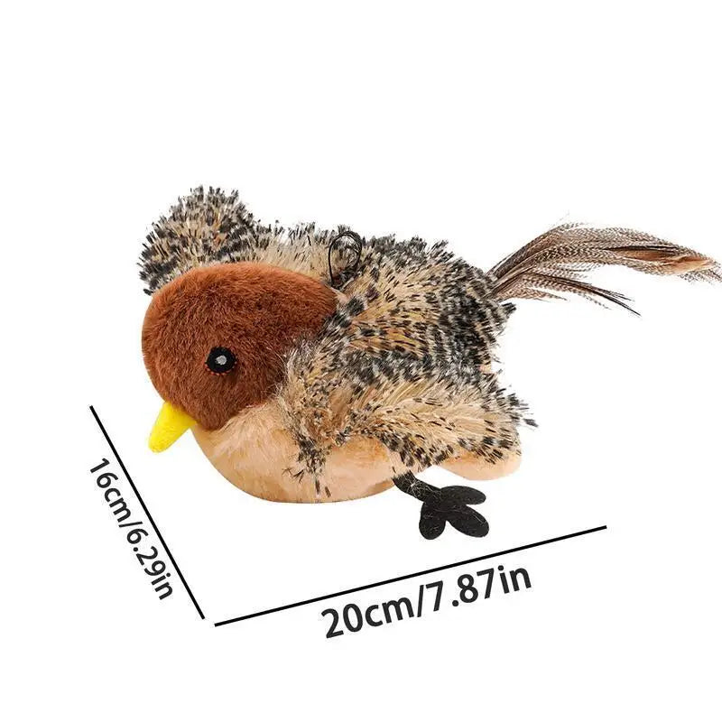 Flappy Bird Interactive Cat Toy Remote Control USB Rechargeable Pet Cat Plush Toy Flapping Bird Toy Stimulate Hunting Instincts
