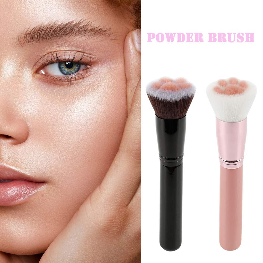 1 Pack Unique and Cute Cat'S Paw Makeup Brush, Multifunctional Soft Fiber Loose Powder Brush and Blush Brush, Used for Facial Powder, Blush, Shadow and Contour Makeup (Pink)