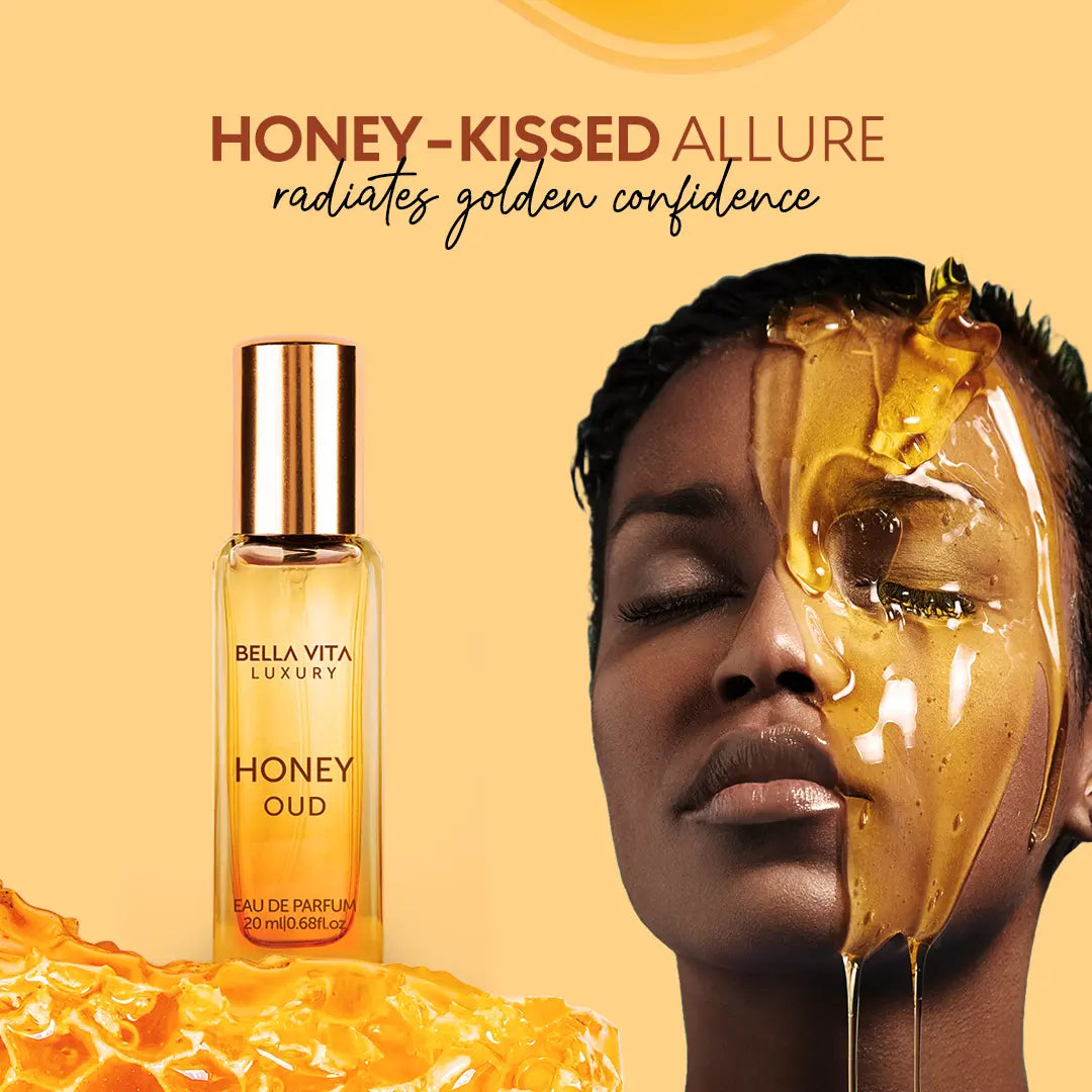Bellavita Luxury'S Honey Oud - (0.68 Fl. Oz./20 Ml) | Eau De Parfum | Patchouli, Vanilla, Bergamot | Floral & Spicy | Long Lasting | Mini Perfume