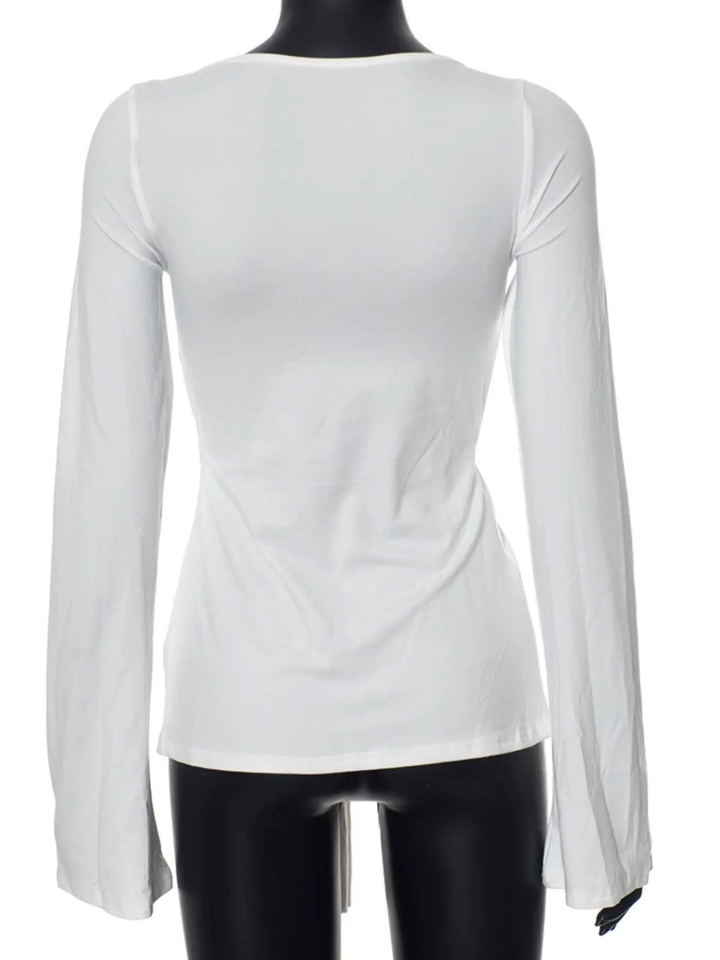 Women'S Solid Knot Front Split Hem Tee, Casual Chic Basic Feminine Long Sleeve Sweetheart Neck T-Shirt for Fall, Women'S Clothing for Daily Wear Top