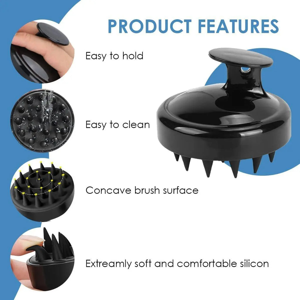 Silicone Scalp Massager, 1 Count Manual Scalp Massage Brush, Hair Scalp Massage Tool, Scalp Scrubber, Hair Combing Brush, Shower Massaging Brush, Shampoo Scrubber, Body Care Tool, Head Massagers