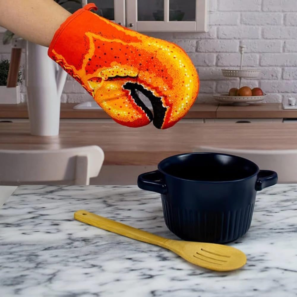 Oven Mitts, Crab Shape Oven Gloves, Heat Resistant Oven Gloves Cute Crab Claw Kitchen Gloves Microwave Mittens, Baking Grilling Cooking Gloves