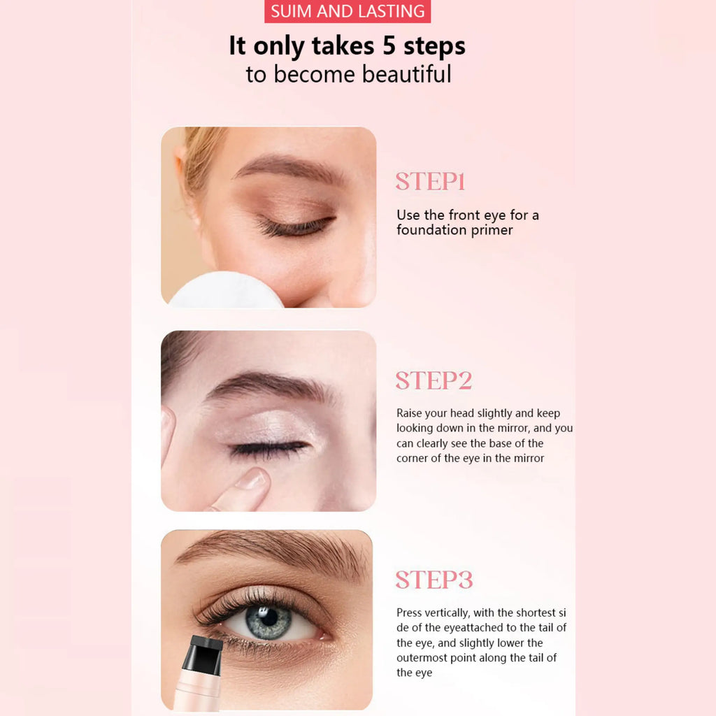Rotating Eyeliner Stamp Pen – Dual-Head Design with Wing Stamp, Quick-Dry, Long-Lasting, Smudge-Proof for Easy Cat Eye, Sharp Winged Lines and All-Day Makeup Wear, Enhance Eye Makeup, Liquid Eyeliner, Eye Makeup Products