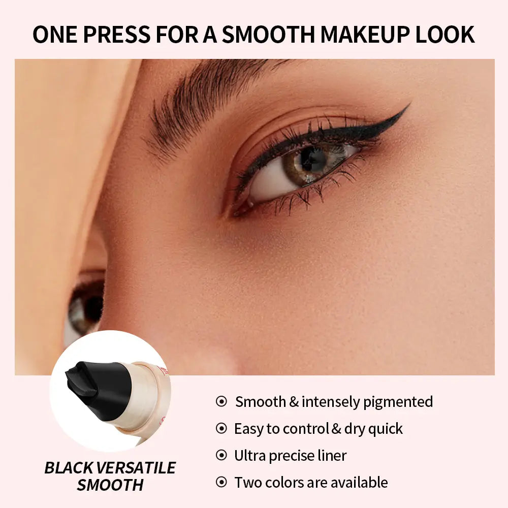 Rotating Eyeliner Stamp Pen – Dual-Head Design with Wing Stamp, Quick-Dry, Long-Lasting, Smudge-Proof for Easy Cat Eye, Sharp Winged Lines and All-Day Makeup Wear, Enhance Eye Makeup, Liquid Eyeliner, Eye Makeup Products