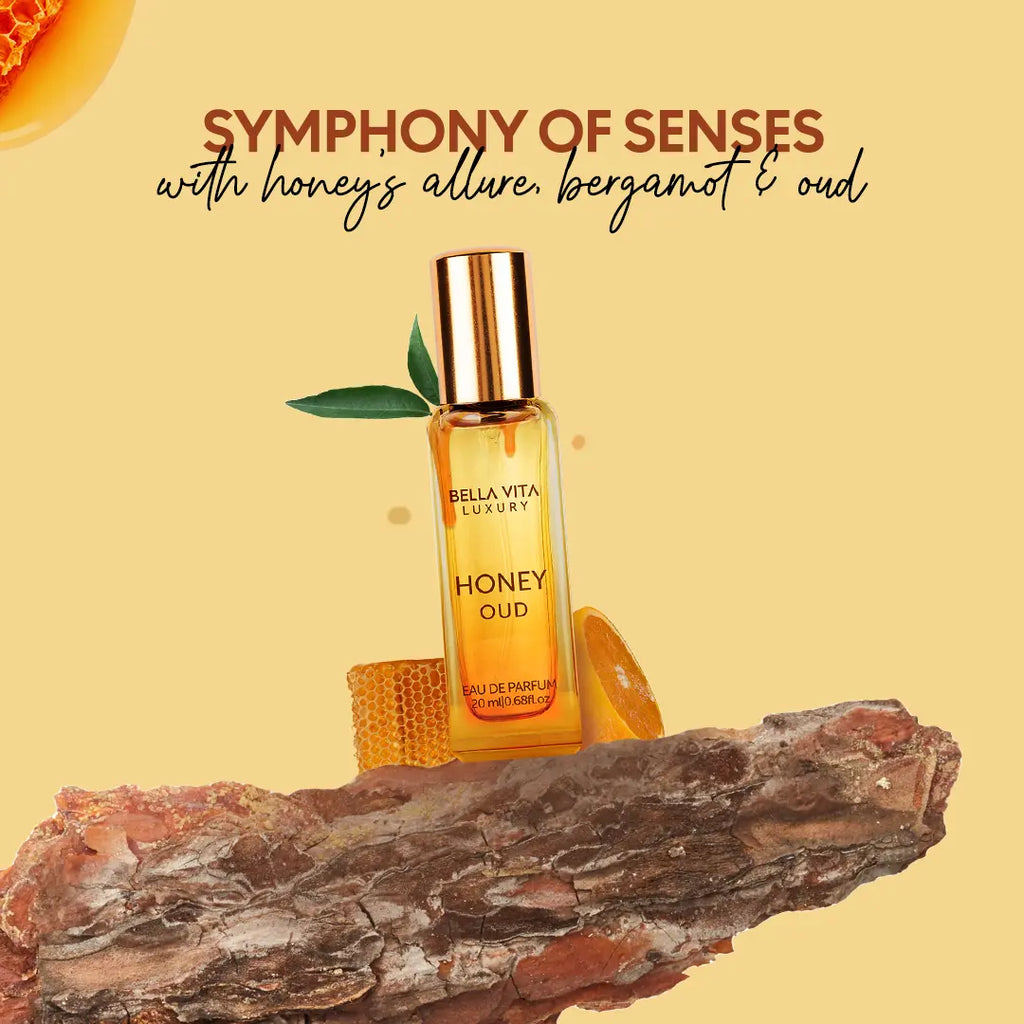 Bellavita Luxury'S Honey Oud - (0.68 Fl. Oz./20 Ml) | Eau De Parfum | Patchouli, Vanilla, Bergamot | Floral & Spicy | Long Lasting | Mini Perfume