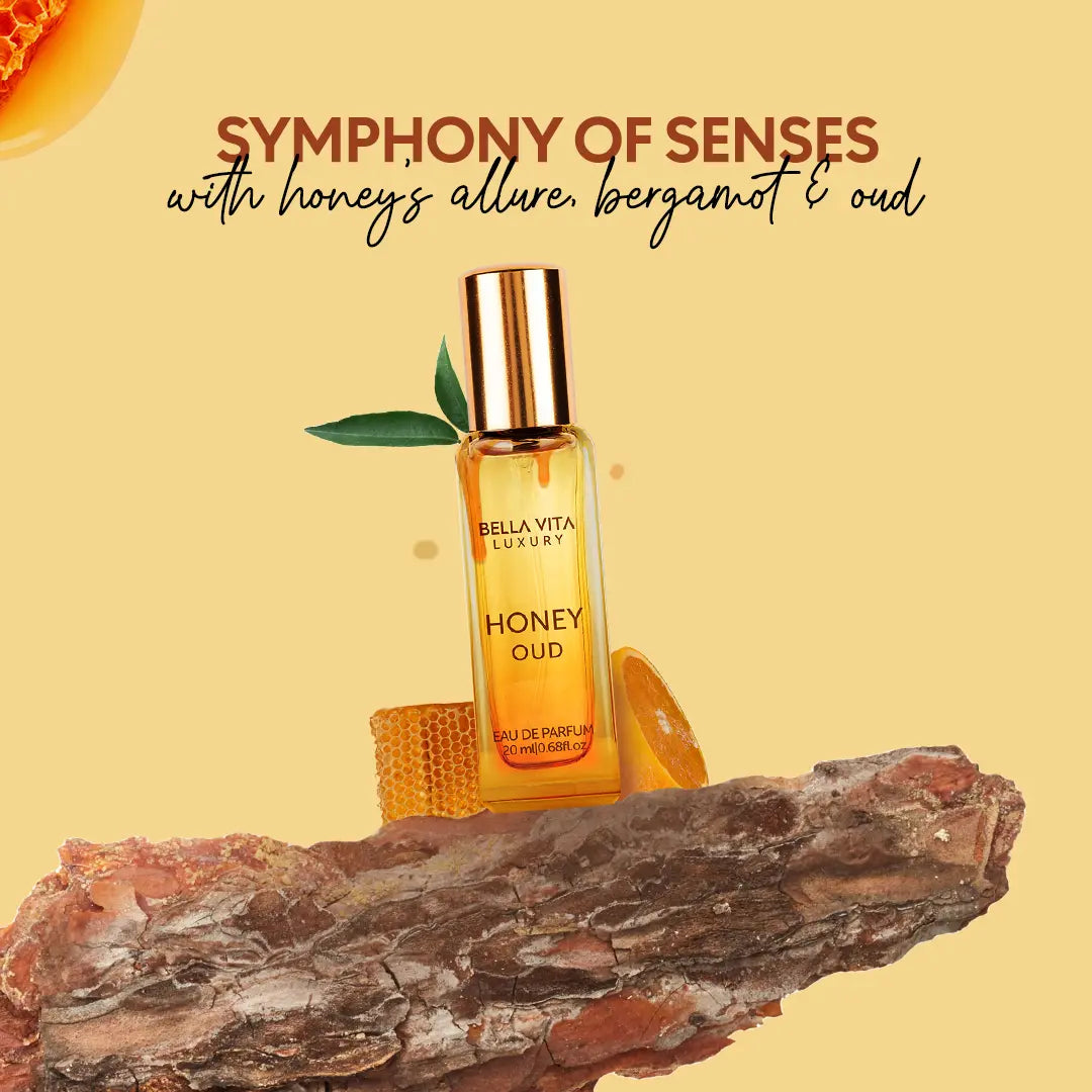Bellavita Luxury'S Honey Oud - (0.68 Fl. Oz./20 Ml) | Eau De Parfum | Patchouli, Vanilla, Bergamot | Floral & Spicy | Long Lasting | Mini Perfume