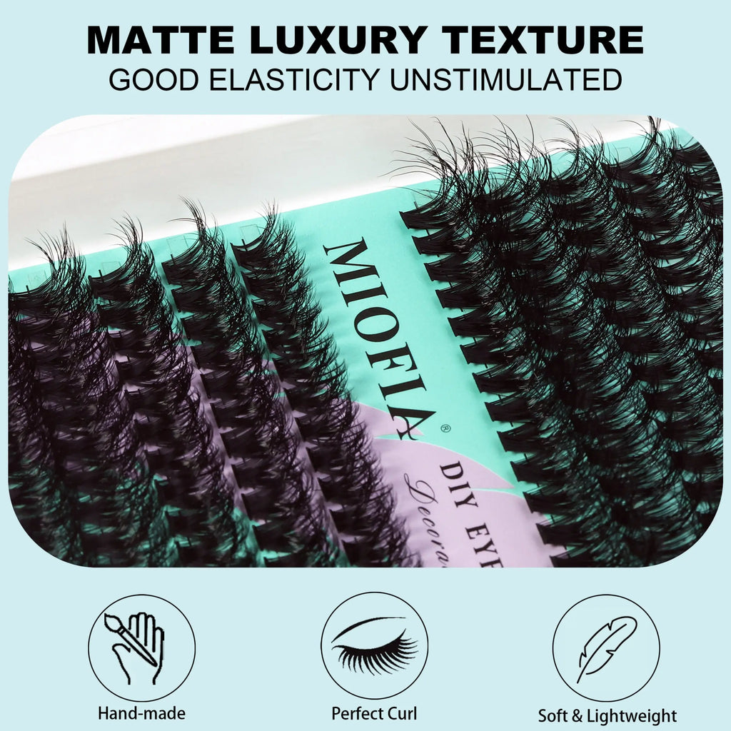 DIY Eyelash Extension Kit, Eyelashes Extension Set, 150D Single Root Lashes, Includes Lash Glue, Bond & Sealer, Remover, Tweezers & Mascara Brush, Reusable, Perfect for Beginners