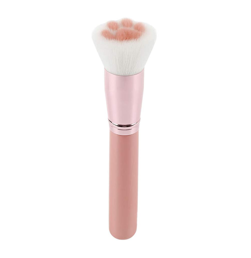 1 Pack Unique and Cute Cat'S Paw Makeup Brush, Multifunctional Soft Fiber Loose Powder Brush and Blush Brush, Used for Facial Powder, Blush, Shadow and Contour Makeup (Pink)