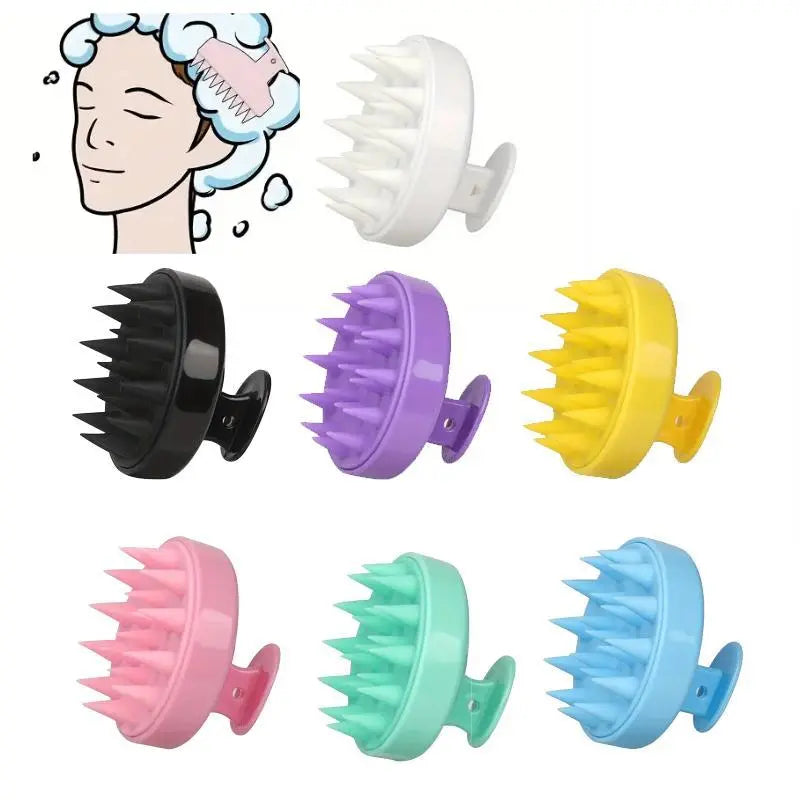 Silicone Scalp Massager, 1 Count Manual Scalp Massage Brush, Hair Scalp Massage Tool, Scalp Scrubber, Hair Combing Brush, Shower Massaging Brush, Shampoo Scrubber, Body Care Tool, Head Massagers