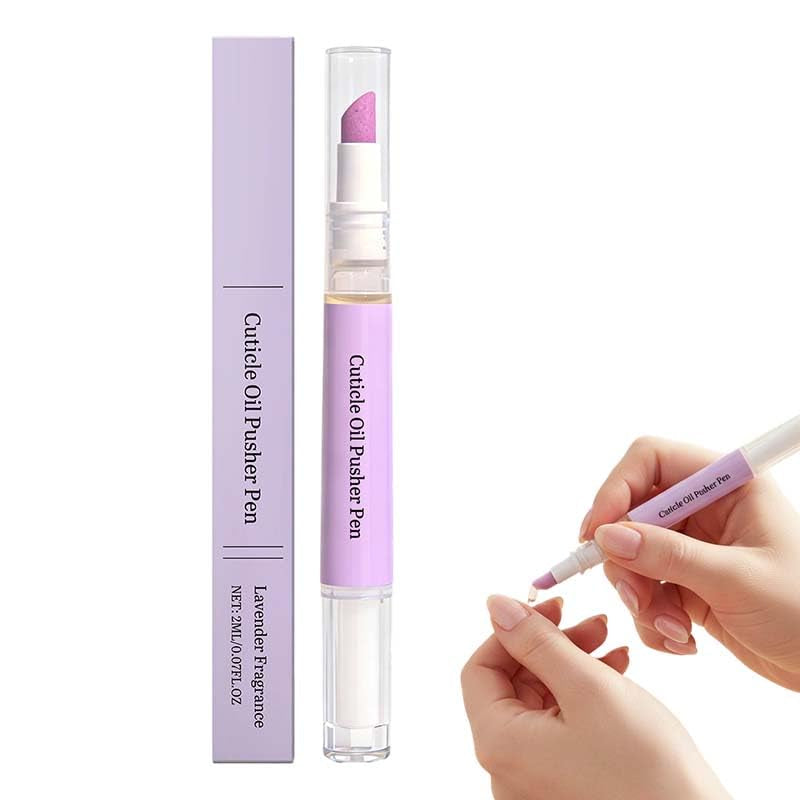 2-In-1 Cuticle Pusher & Oil Pen, 2026 New Cuticle Oil Pusher Pen, Portable Nail Care Pen Instant Cuticle Remover Tools for Dry Nails Hangnails Moisturizes Brightens (1 PCS)