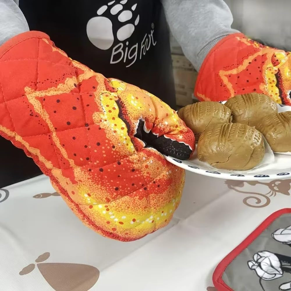 Oven Mitts, Crab Shape Oven Gloves, Heat Resistant Oven Gloves Cute Crab Claw Kitchen Gloves Microwave Mittens, Baking Grilling Cooking Gloves