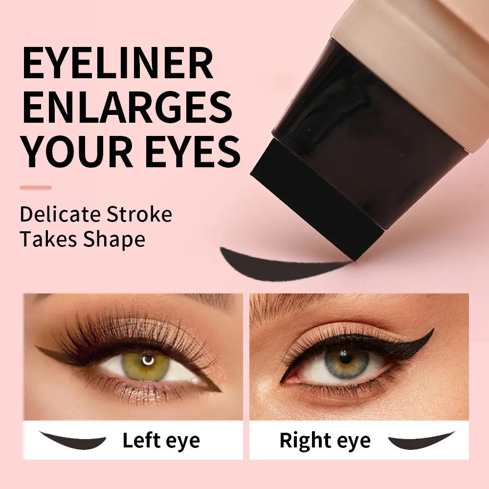 Rotating Eyeliner Stamp Pen – Dual-Head Design with Wing Stamp, Quick-Dry, Long-Lasting, Smudge-Proof for Easy Cat Eye, Sharp Winged Lines and All-Day Makeup Wear, Enhance Eye Makeup, Liquid Eyeliner, Eye Makeup Products