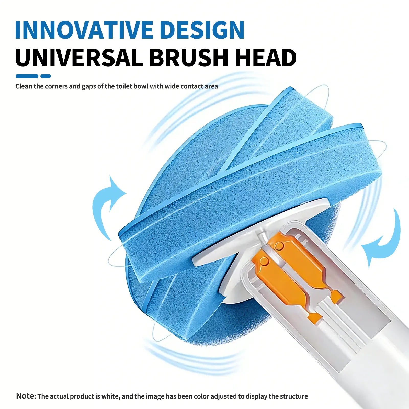 SOPAMI Disposable Toilet Scrubber Brush Kit - 32/16 Refill Heads & Holder, Rotating No-Touch Scrubber, Toilet Cleaning System for Under-Rim & Corners, Bathroom Accessories Cleaning Supplies for Home, Auto Cleaning Toilet Brush & Plungers