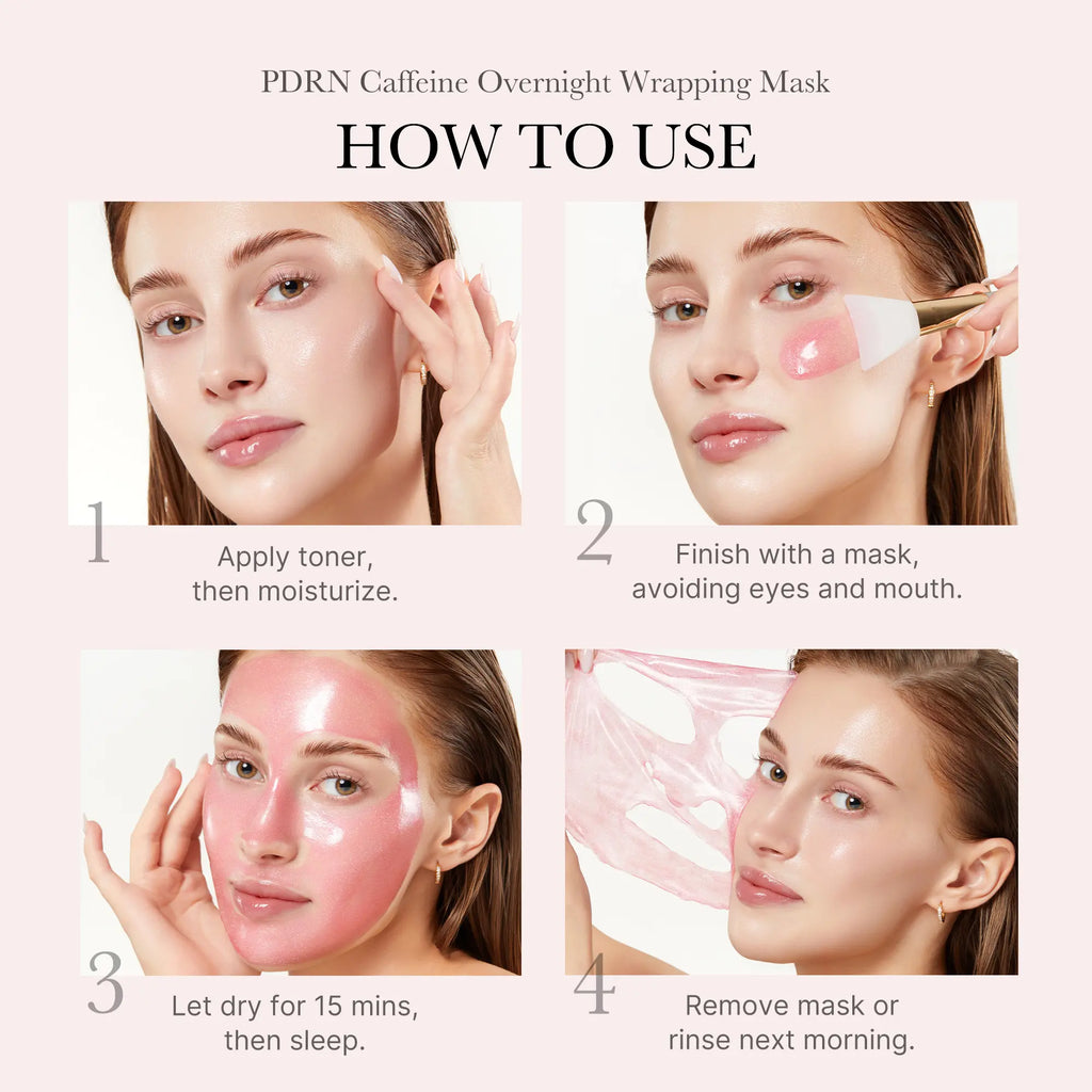 [Medicube] PDRN Pink Caffeine Overnight Wrapping Mask : SLEEP, SHED, and GLOW!