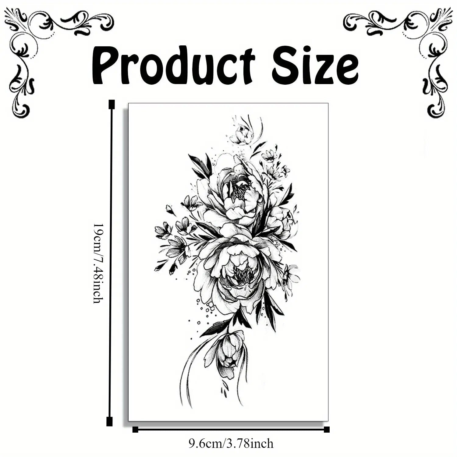 Women'S Temporary Tattoo Set, Realistic 3D Sketch Henna Tattoos, Sexy Sleeve Design, Chest Abdomen Back Tattoos, Makeup Art, Body Fake Tattoos, Ephemeral Tattoos, Temporary Tattoo Kit