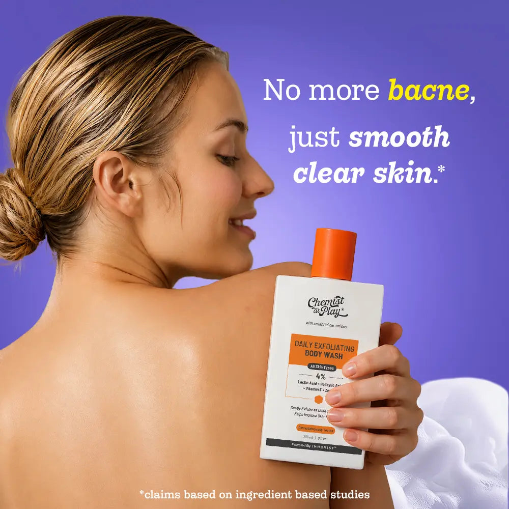 Exfoliating Body Wash with Lactic Acid - 8Fl Oz | Gently Exfoliates | Helps Prevent Strawberry Skin & Bumps