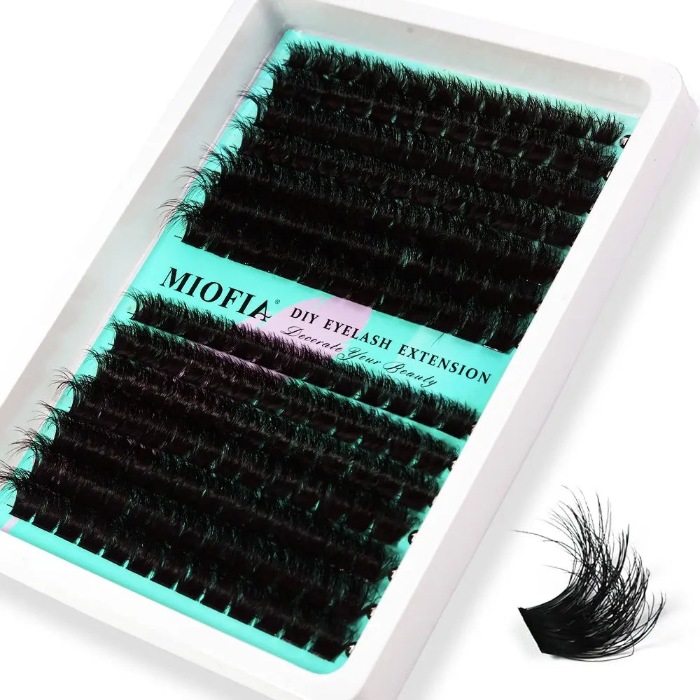 DIY Eyelash Extension Kit, Eyelashes Extension Set, 150D Single Root Lashes, Includes Lash Glue, Bond & Sealer, Remover, Tweezers & Mascara Brush, Reusable, Perfect for Beginners