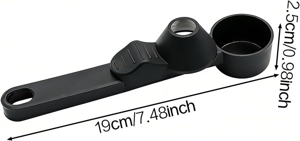 2 Pieces Coffee Scoop Funnel with Sliding Design - Mess-Free Measuring for Ground Coffee, Protein Powder, Milk Powder - Reusable K Cup Refillable - Portable for Home, Coffee Bar, Kitchen