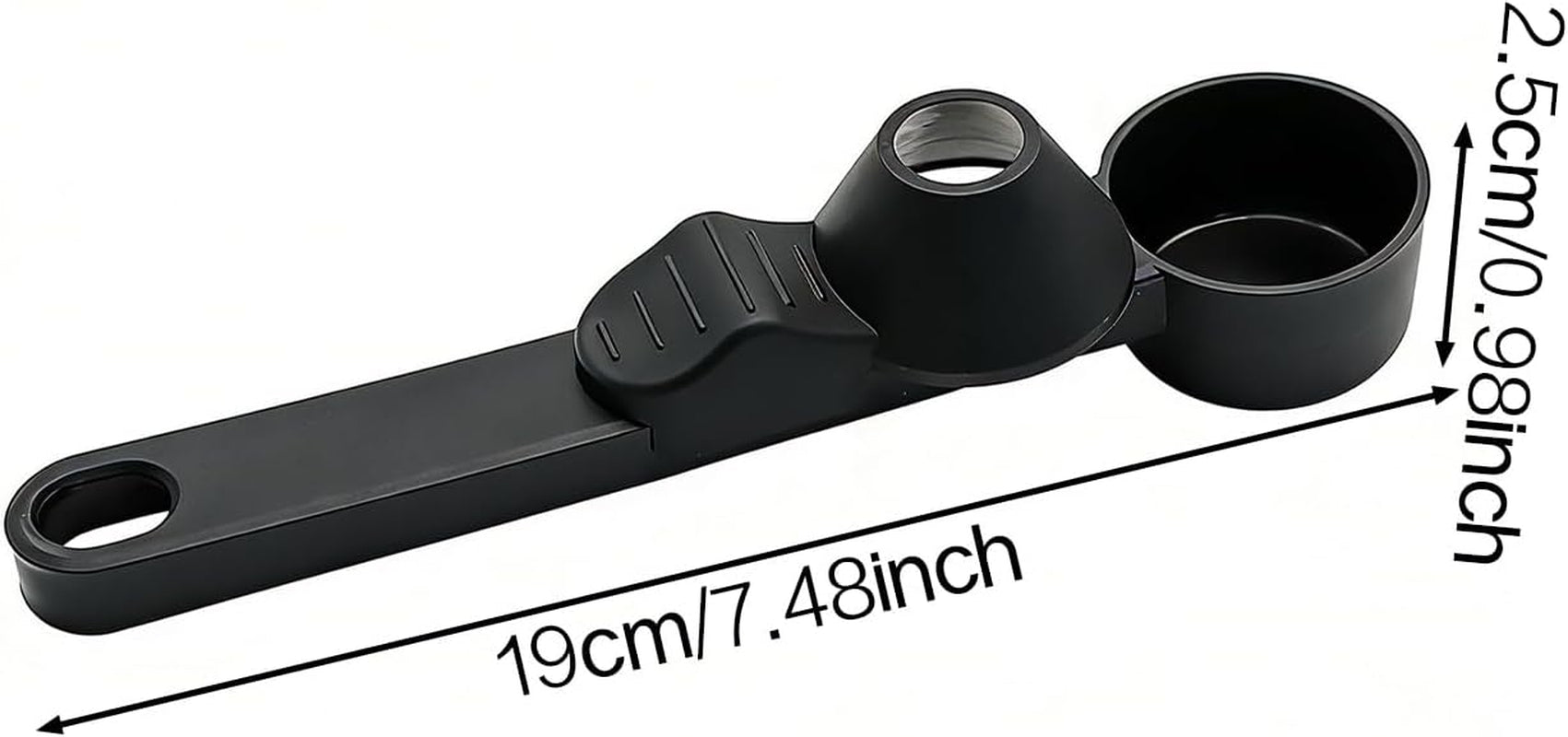 2 Pieces Coffee Scoop Funnel with Sliding Design - Mess-Free Measuring for Ground Coffee, Protein Powder, Milk Powder - Reusable K Cup Refillable - Portable for Home, Coffee Bar, Kitchen