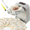 Automatic Electric Dumpling Press Maker Machine - Adjustable and Easy to Operate, with Spoon and Brush - for Home Kitchen Pastry Making (White)