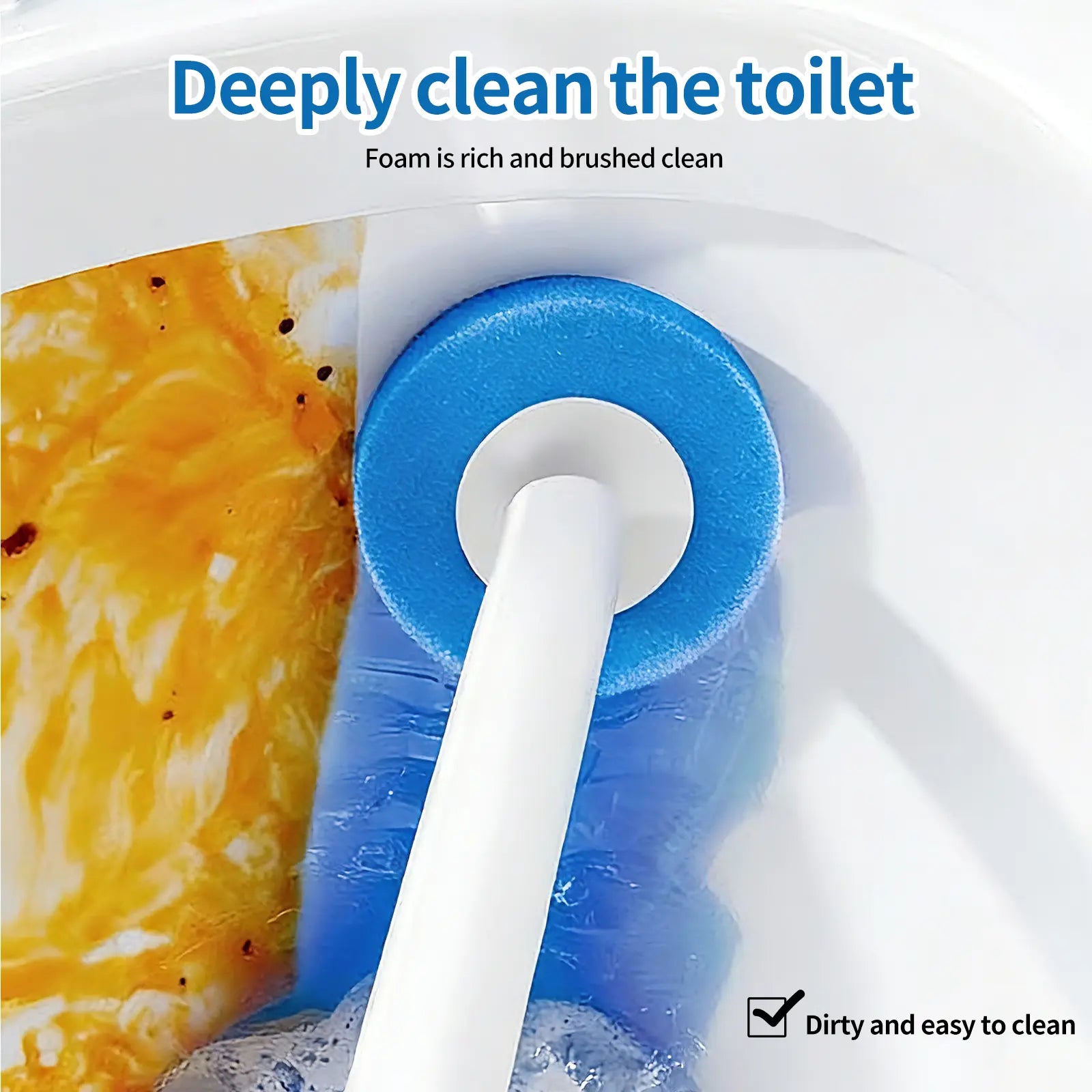 SOPAMI Disposable Toilet Scrubber Brush Kit - 32/16 Refill Heads & Holder, Rotating No-Touch Scrubber, Toilet Cleaning System for Under-Rim & Corners, Bathroom Accessories Cleaning Supplies for Home, Auto Cleaning Toilet Brush & Plungers