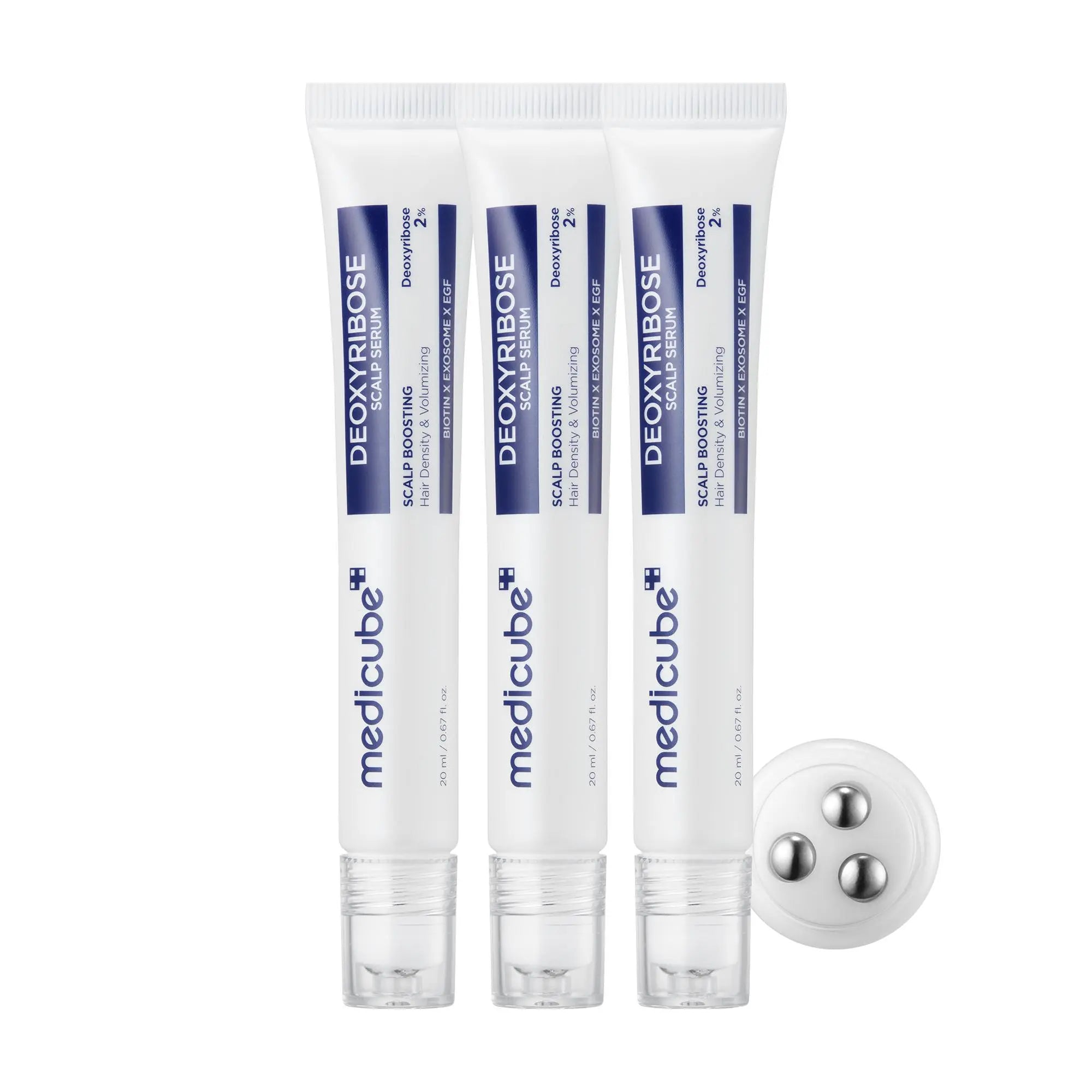 [Medicube] Deoxyribose Scalp Serum | for Fuller-Looking Hair & Scalp Strengthening Roll-On Serum | Deoxyribose, Rosemary, EGF, Caffeine for Fine, Thin Hair | Korean Hair Care, K-Beauty