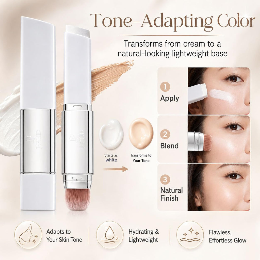 2 In1 Color Changing Korean Foundation Stick with Brush Makeup 02#